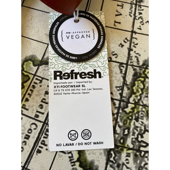 Refresh Womens Vegan Leather Sandals Size 7.5 Tan/Orange Adjustable Straps Comfo - Picture 4 of 5